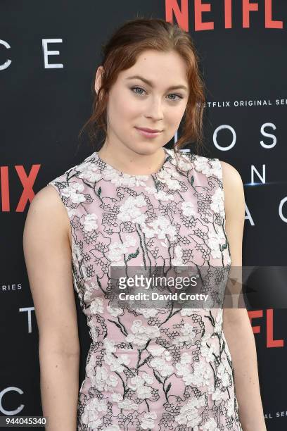 Mina Sundwall attends the "Lost In Space" Season 1 Premiere at ArcLight Cinerama Dome on April 9, 2018 in Hollywood, California.