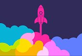 Business Startup Launch Rocket