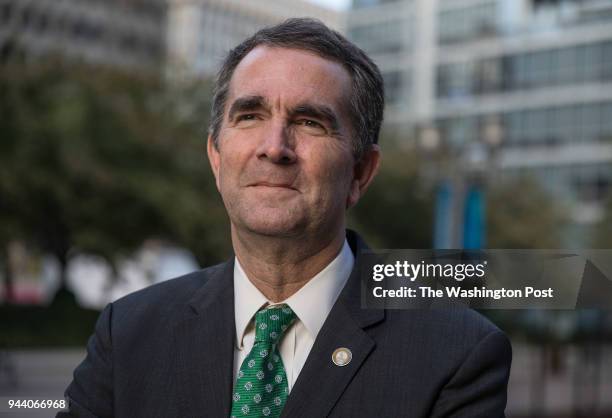 Lieutenant Governor Ralph Northam , is running for Governor of Virginia, outside his campaign headquarters in Arlington, VA, October 6, 2017.