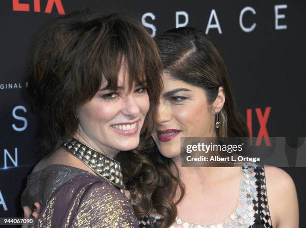 Actress Parker Posey and actress Selma Blair arrive for the Premiere Of Netflix's "Lost In Space" Season 1 held at The Cinerama Dome on April 9, 2018...