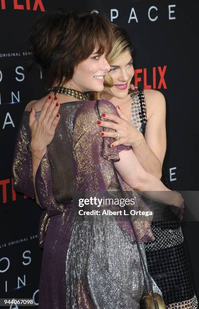 Actress Parker Posey and actress Selma Blair arrive for the Premiere Of Netflix's "Lost In Space" Season 1 held at The Cinerama Dome on April 9, 2018...