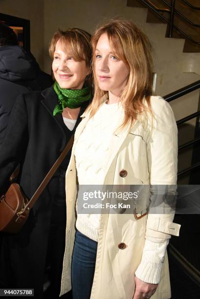 Nathalie Baye and Ludivine Sagnier attend the "Occupe Toi D'Amelie" Screening Tribute to Danielle Darieux at the Max Linder on April 9, 2018 in...