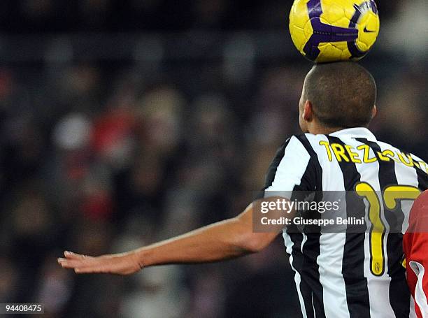 David Trezeguet of Juventus FC in action during the Serie A match between AS Bari and Juventus FC at Stadio San Nicola on December 12, 2009 in Bari,...