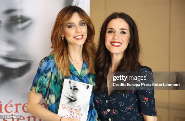 Actresses Nuria Gago and Leticia Dolera attend 'Quiereme Siempre' book presentation as 'Azorin De Novela' Award Winner on April 9, 2018 in Madrid,...