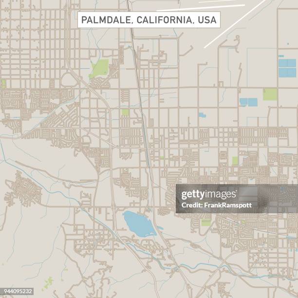 palmdale california us city street map - palmdale stock illustrations