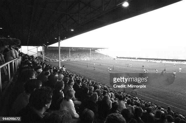 New Stand at Valley Parade, home of Bradford City FC is reopened with an exhibition match against an England international XI, 14th December 1986.