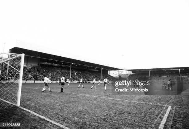 New Stand at Valley Parade, home of Bradford City FC is reopened with an exhibition match against an England international XI, 14th December 1986.