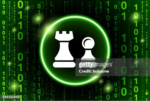 Chess Pieces Binary Code Vector Pattern Background Chess Pieces Binary Code Vector Pattern Background