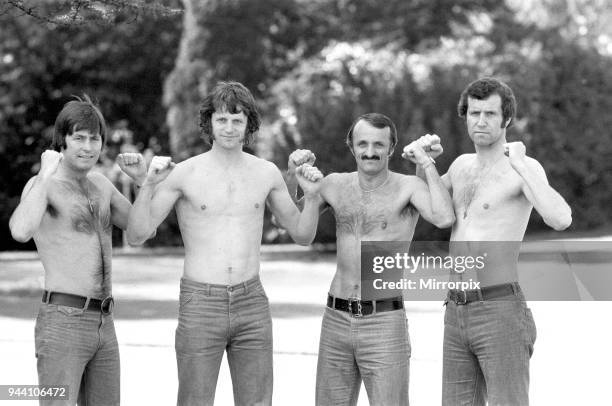 Cup Final Muscle. Southampton FC Players who have all previously played at Wembley. Jim McCalliog, Mike Channon, Peter Rodrigues & Peter Osgood,...