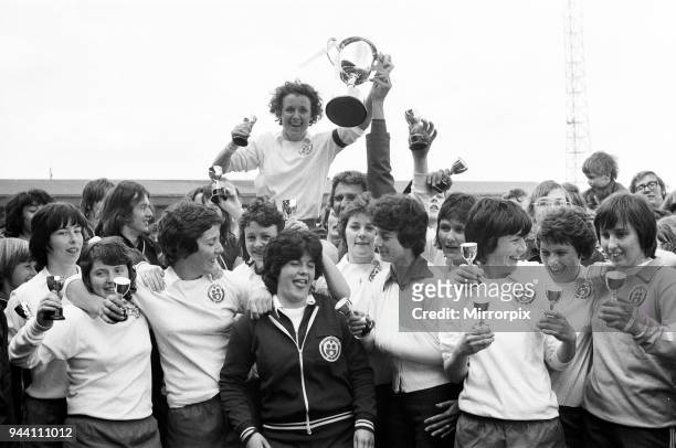 Southampton 2-1 Queens Park Rangers. A.E.T, Ladies FA Cup Final at Bedford Town Football Club, 25th April 1976.