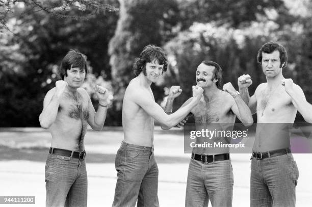 Cup Final Muscle. Southampton FC Players who have all previously played at Wembley. Jim McCalliog, Mike Channon, Peter Rodrigues & Peter Osgood,...