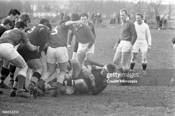 London Wasps v Llanelli, Rugby Union Match, March 1966.