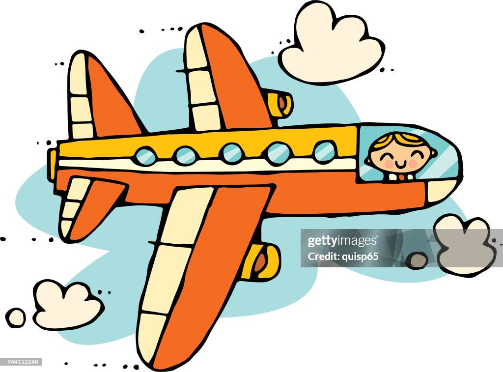 Airplane Cartoon High-Res Vector Graphic - Getty Images