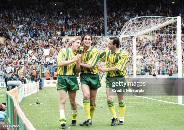 English League Division Two Play Off Final at Wembley Stadium, West Bromwich Albion 3 v Port Vale 0, West Brom goalscorer Kevin Donovan is...