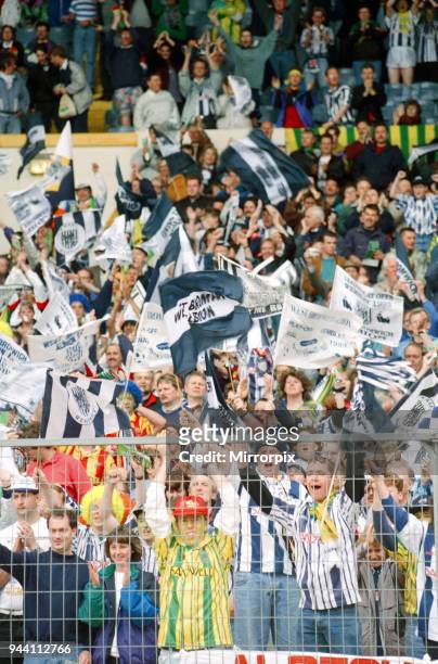 English League Division Two Play Off Final at Wembley Stadium, West Bromwich Albion 3 v Port Vale 0, West Brom supporters in happy mood, 30th May...