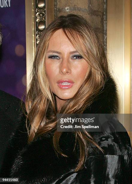 Melania Trump attends the "A Little Night Music" Broadway opening night at the Walter Kerr Theatre on December 13, 2009 in New York City.