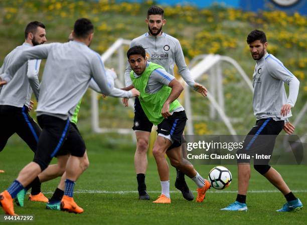 Citadin Martins Eder of FC Internazionale in action during the FC Internazionale training session at the club's training ground Suning Training...