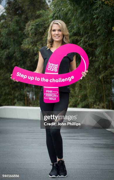 Sky Good Morning Britain's Charlotte Hawkins during a photocall to encourage people to get together and join Breast Cancer Care's Pink Ribbon Walk to...