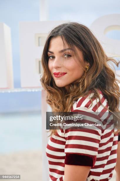 Paulina Davila attends 'Aqui En La Tierra' Photocall during the 1st Cannes International Series Festival on April 10, 2018 in Cannes, France.