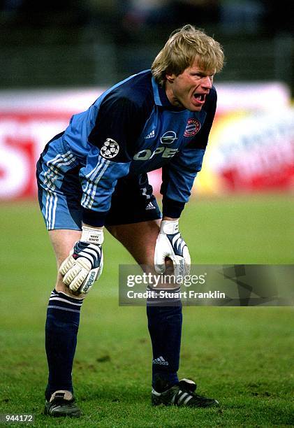 Oliver Kahn of Bayern Munich in action during the UEFA Champions League Group C match against Spartak Moscow played at the Olympic Stadium, in...