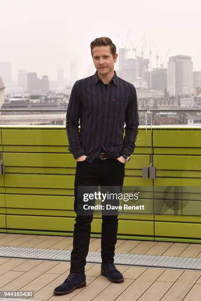 Matt Czuchry poses in London to promote their new medical TV drama 'The Resident' on April 10, 2018 in London, England.