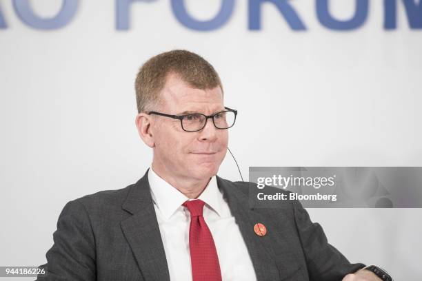 Stephen Groff, vice president at the Asian Development Bank, looks on during a session at the Boao Forum for Asia Annual Conference in Boao, China,...