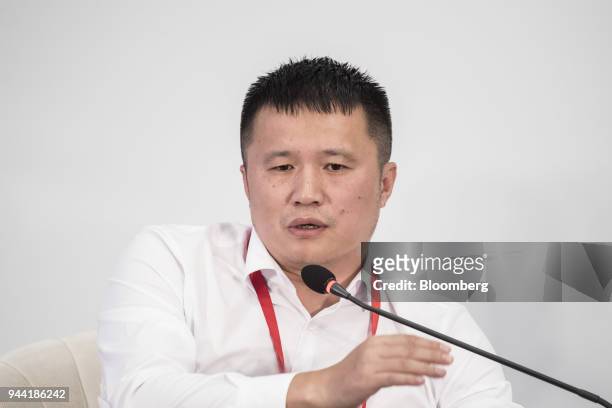 Chen Chi, chief executive officer and co-founder of Xiaozhu, speaks during a session at the Boao Forum for Asia Annual Conference in Boao, China, on...
