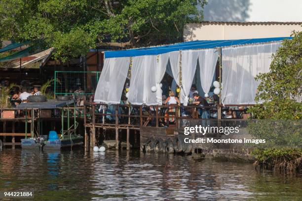 marapendi lagoon in barra da tijuca, rio de janeiro - barra bar stock pictures, royalty-free photos & images
