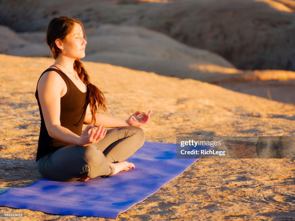 Sunset Yoga in Moab Utah