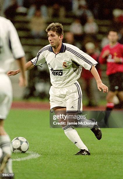 Albert Celades of Real Madrid in action during the pre season friendly tournament match against Galatasaray in the Olympic Stadium in Munich,...