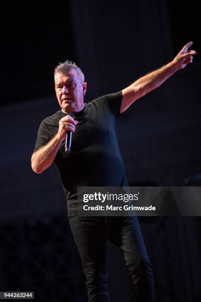 Jimmy Barnes performs at Brisbane City Hall on April 10, 2018 in Brisbane, Australia.