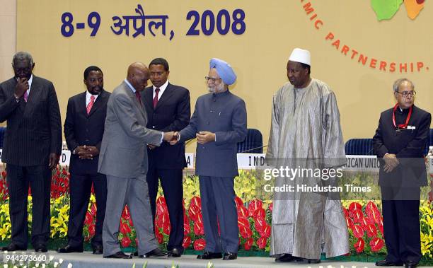 Prime Minister Manmohan Singh during the inaugural session of India-Africa Forum Summit 2008, in New Delhi.