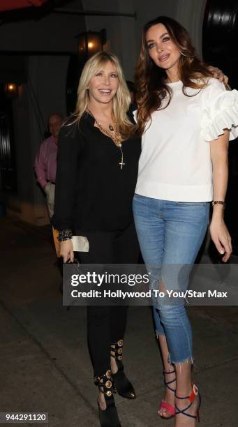 Lisa Gastineau and Brittny Gastineau are seen on April 9, 2018 in Los Angeles, California.