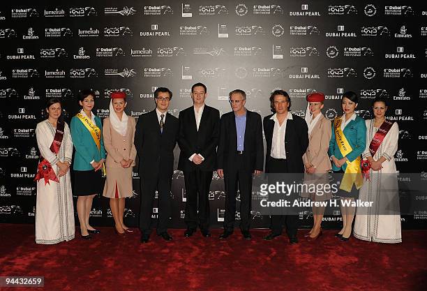 Producers Thierry Wong, Pierre Forette, actor Christopher Lambert and director Alain Monne attend the "Cartagena" premiere during day six of the 6th...