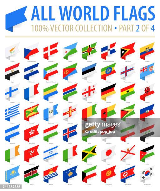 ilustrações, clipart, desenhos animados e ícones de mundial bandeiras - vetor etiqueta isométrica ícones plana - parte 2 de 4 - all european flags