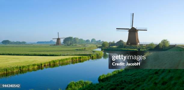 panorama olandese - polder foto e immagini stock