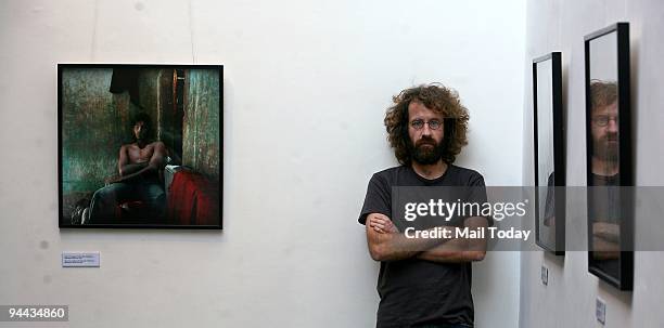 French Photographer Olivier Culmann. He is showcasing pictures from his latest exhibition "TV Viewers" at the Alliance Francaise , as part of the...