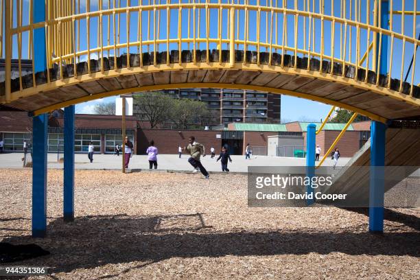May 3 2010- Shoreham Public School playground, in Jane-Finch area .