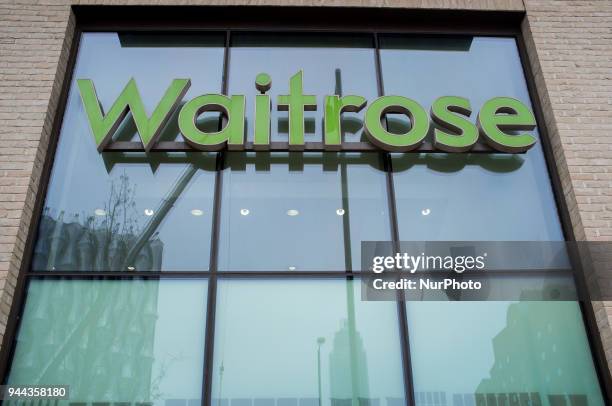 Waitrose supermarket is pictured in London on April 10, 2018. Waitrose is to stop using disposable coffee cups in a move the supermarket says will...