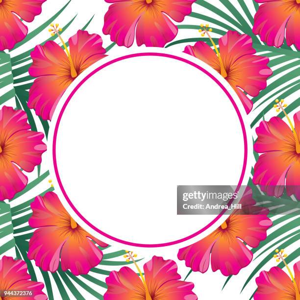 tropical design template with copy space for text - nature flower / leaf seamless pattern in background - coconut pattern stock illustrations