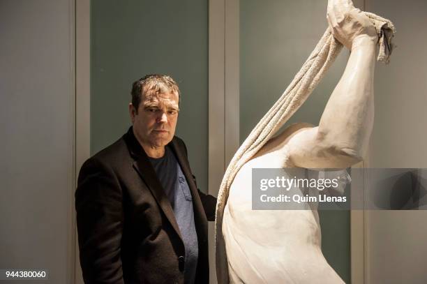 Spanish sculptor Francisco Leiro presents his exhibition 'Cuerpo Inventado' in the Marlborough Gallery on April 6, 2018 in Madrid, Spain.