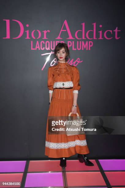 Model/Actress Moeka Nozaki attends the Dior Addict Lacquer Plump Party at 1 OAK on April 10, 2018 in Tokyo, Japan.