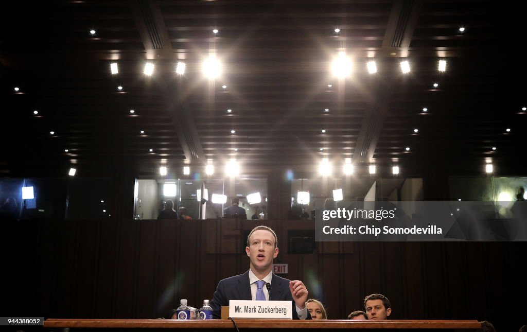 Facebook CEO Mark Zuckerberg Testifies At Joint Senate Commerce/Judiciary Hearing