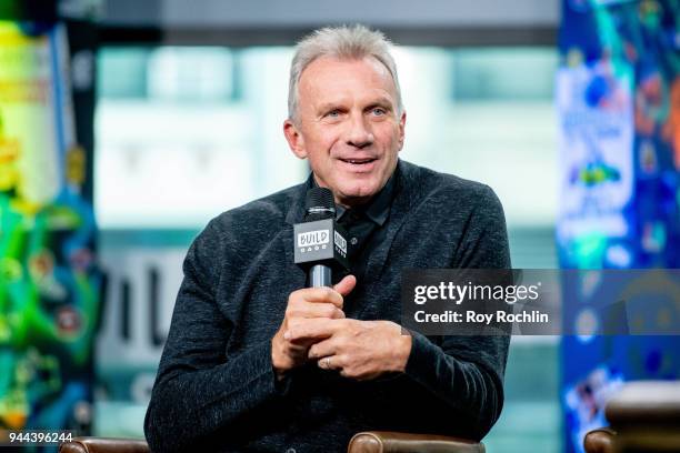 Joe Montana discusses "Breakaway from Heart Disease" with the Build Series at Build Studio on April 10, 2018 in New York City.