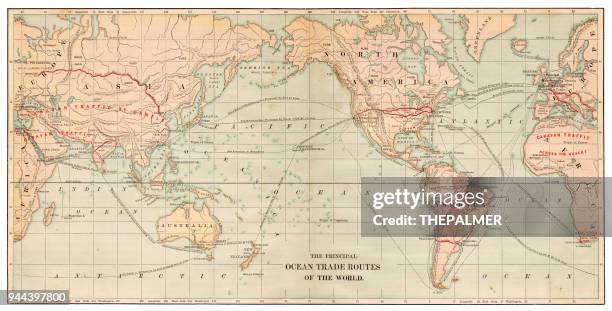 Map Of The World 1881 High-Res Vector Graphic - Getty Images