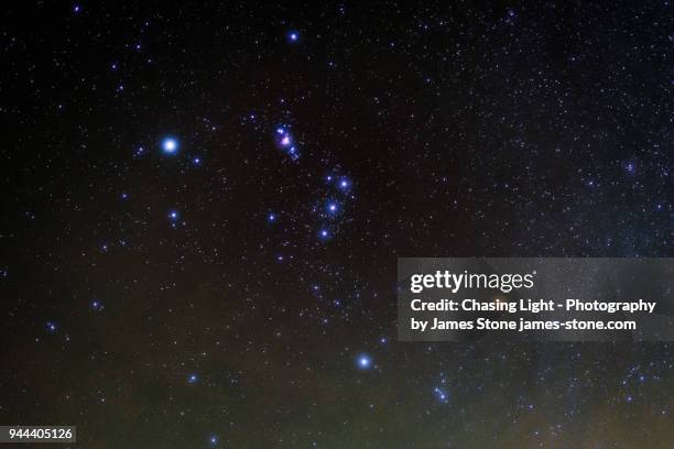 orion constellation - constellations stock-fotos und bilder