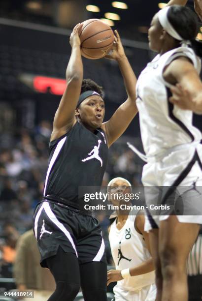 April 08: Madison Williams Trinity Valley School Fort Worth, TX in action during the Jordan Brand Classic, National Girls Teams All-Star basketball...