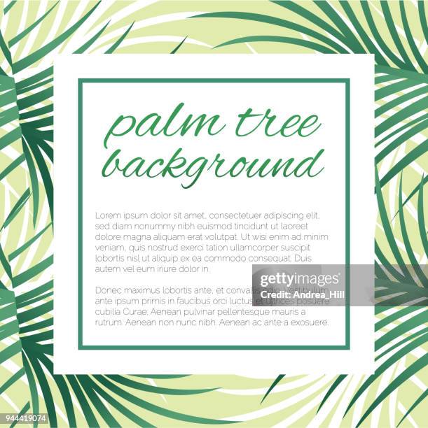 tropical design template with copy space for text - nature flower / leaf seamless pattern in background - coconut pattern stock illustrations