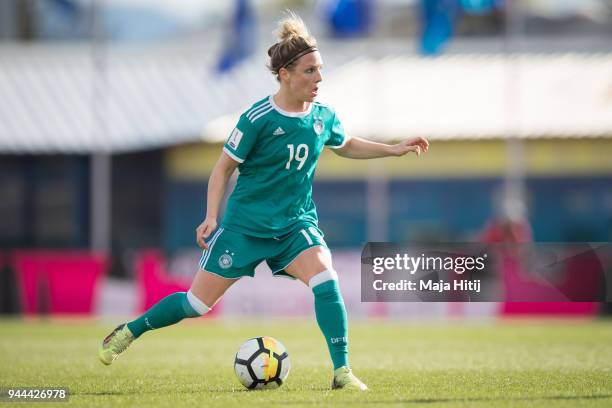 Svenja Huth of Germany controls the ball during Slovenia Women's and Germany Women's 2019 FIFA Women's World Championship Qualifier match on April...