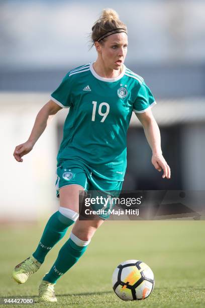 Svenja Huth of Germany controls the ball during Slovenia Women's and Germany Women's 2019 FIFA Women's World Championship Qualifier match on April...